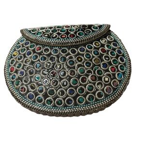 RAMLA Handmade Metal Mosiac Crossbody Bag Convertible Clutch NWOT